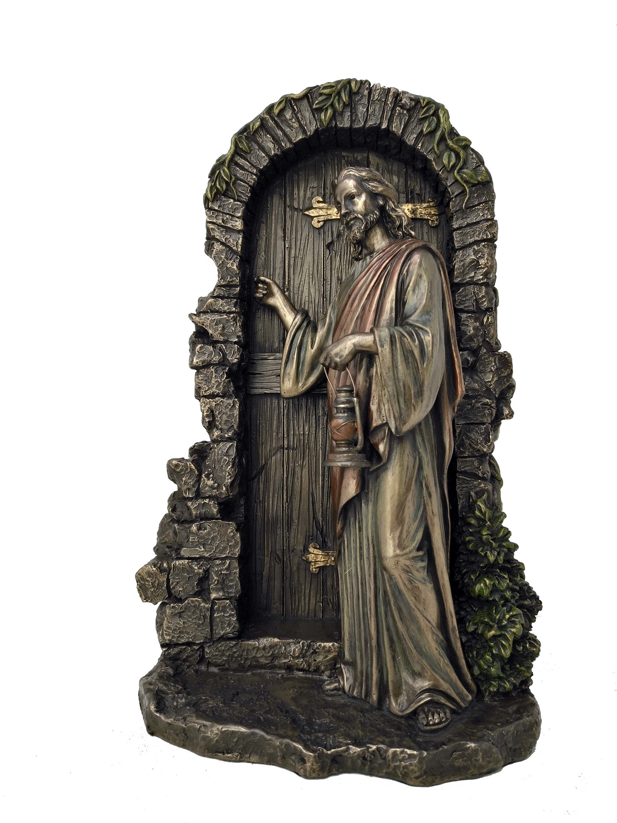 Jesus Knocking on Door Statue