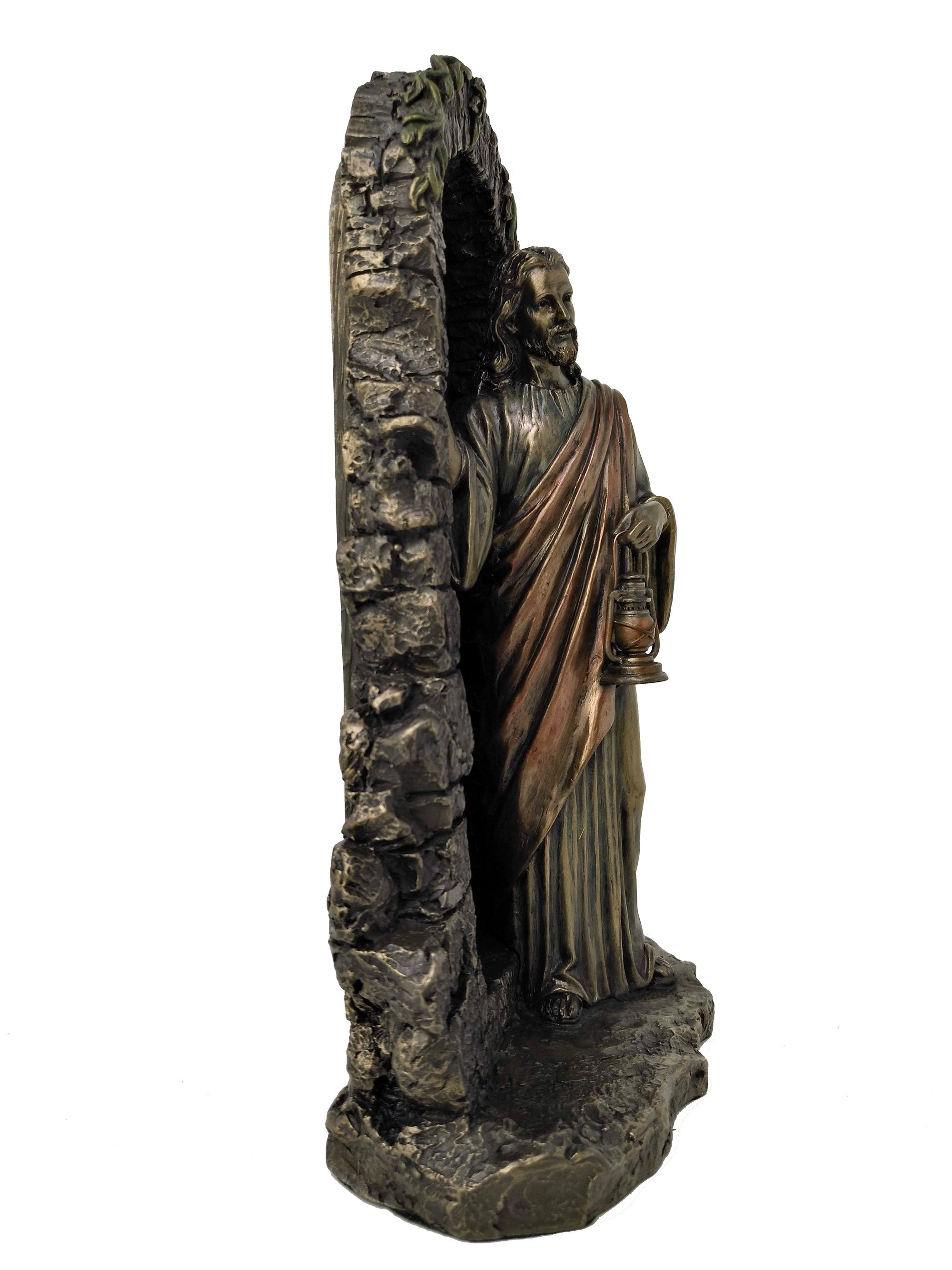 Jesus Knocking on Door Statue