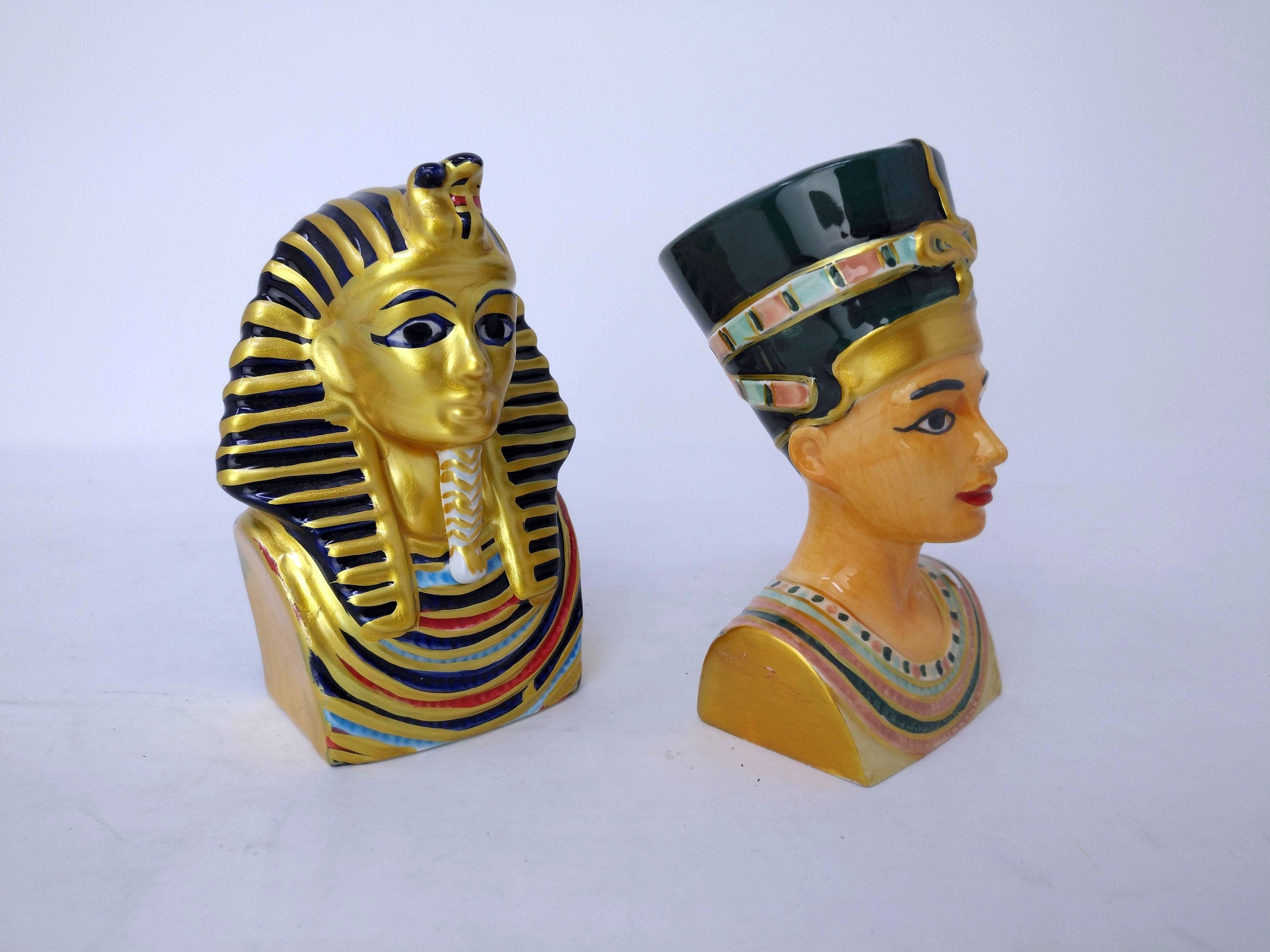 King Tutankamun & Queen Nefertiti Salt and Pepper Shakers