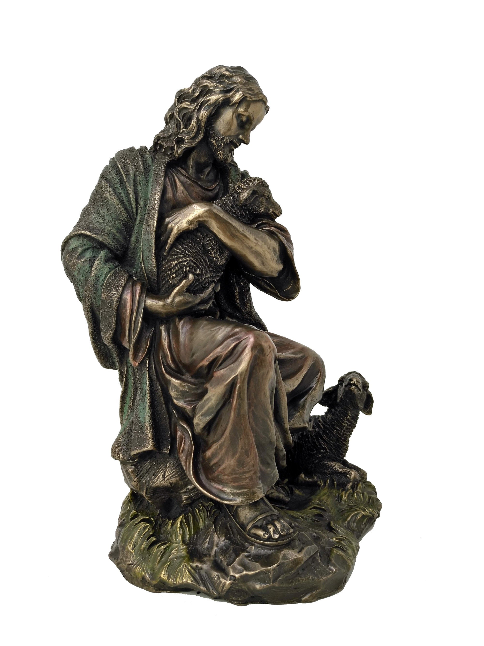 Jesus Christ with Lamb Statue