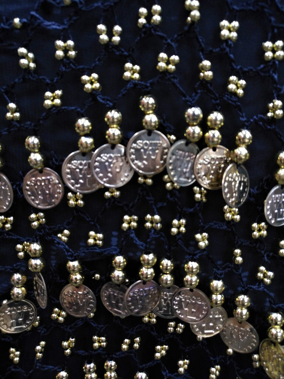 Egyptian Style Belly Dance Hip Scarf - Black Chiffon Coin Belt for Belly Dancing - Perfect for Beginning Belly Dancing!