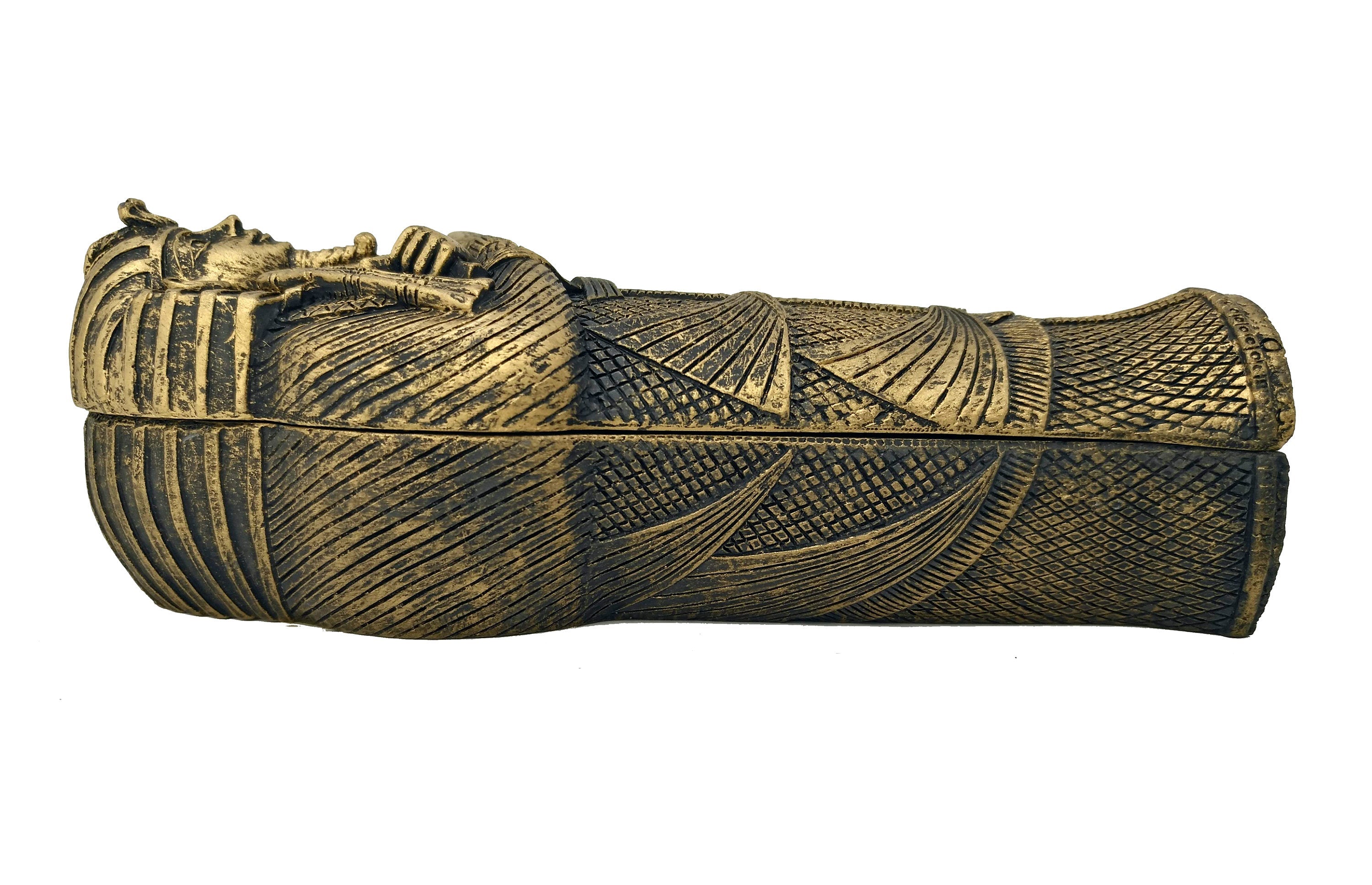 King Tutankamun Sarcophagus With Mummy Box Cast Resin Replica  - 3 Pieces