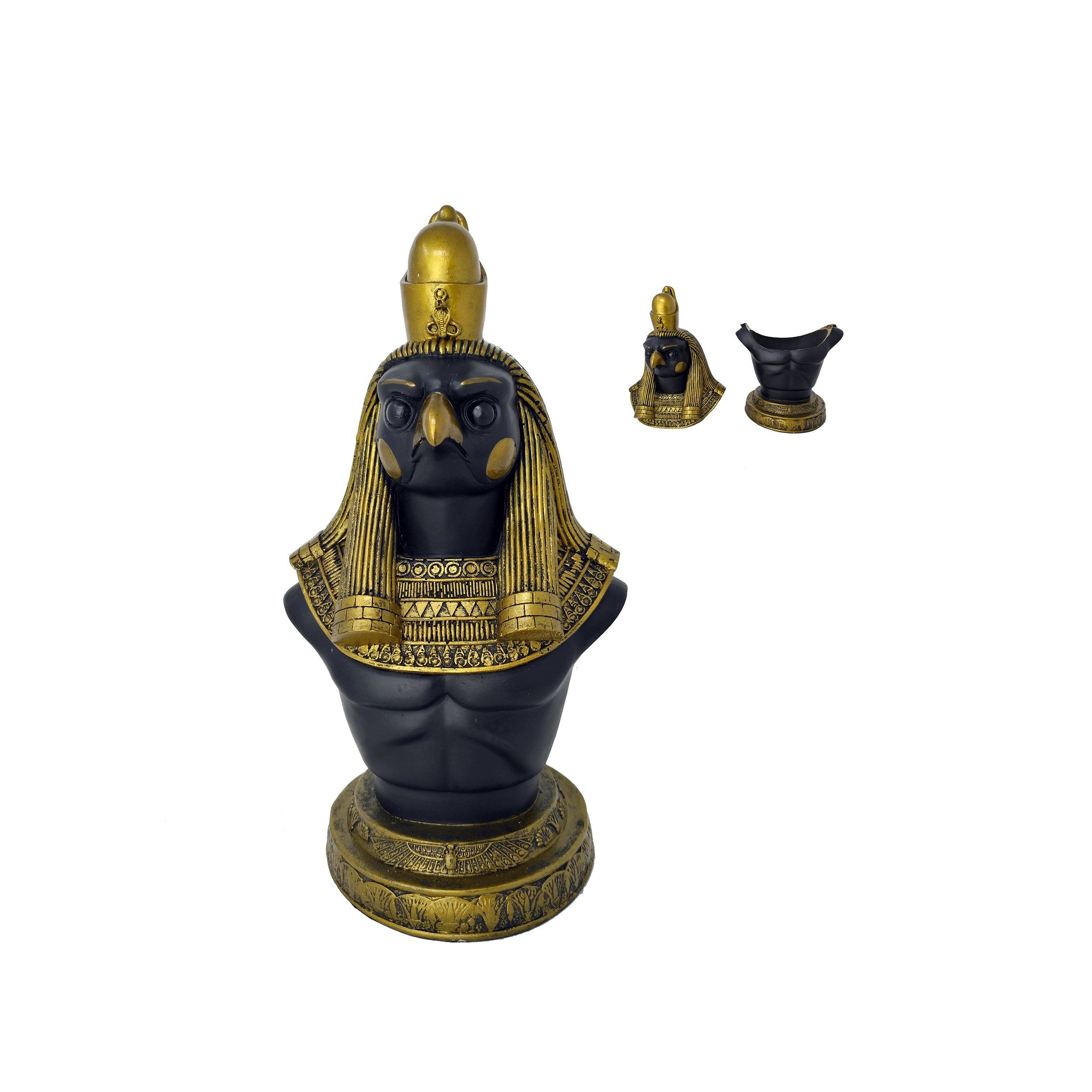 Large Horus Statue Box - Ancient Egyptian God Horus with Statue Trinket Box - Egyptian Home Decor - 10.6 inches / 27cm