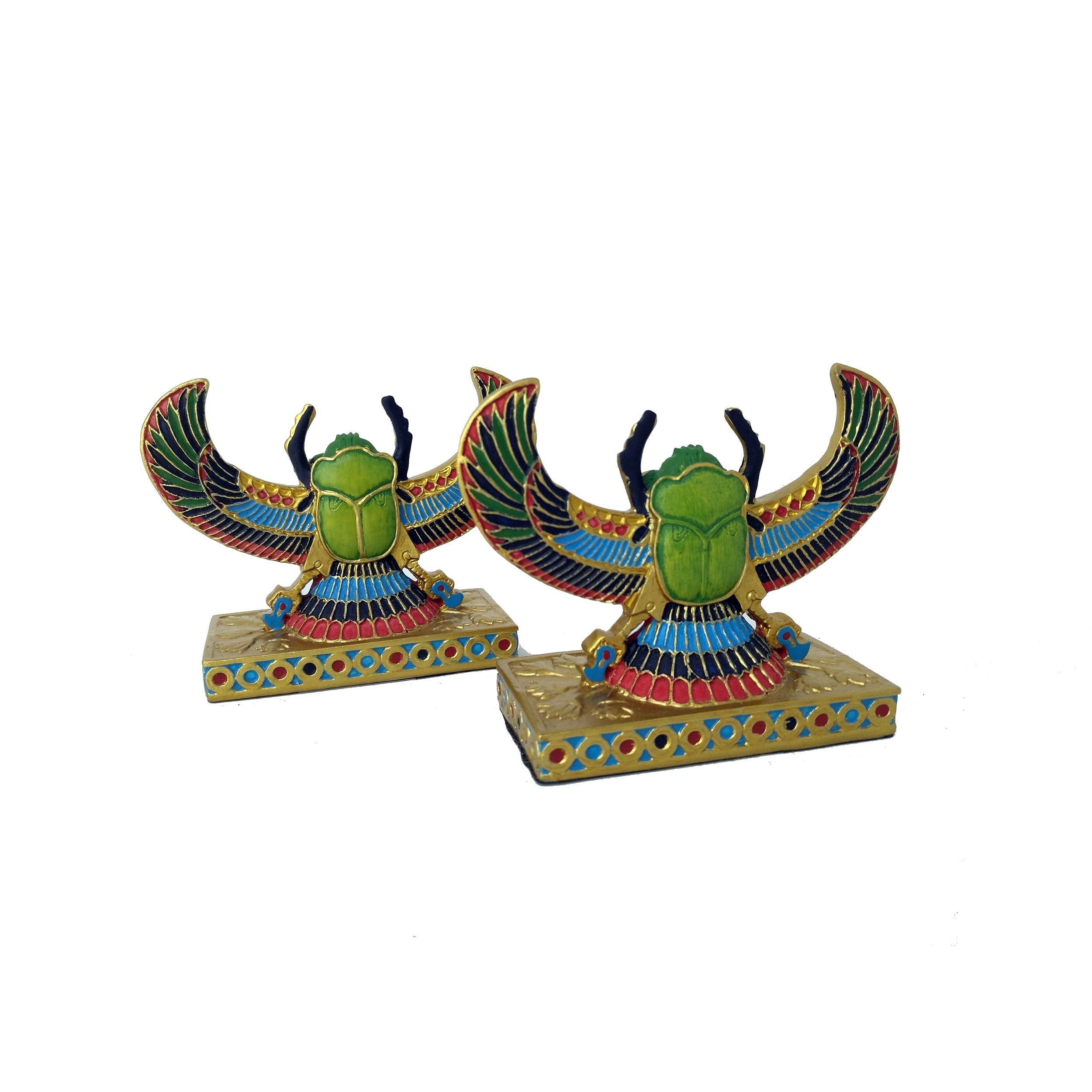 Winged Scarab Beetle Statue