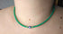 Beaded Evil Eye Necklace - Summer Green