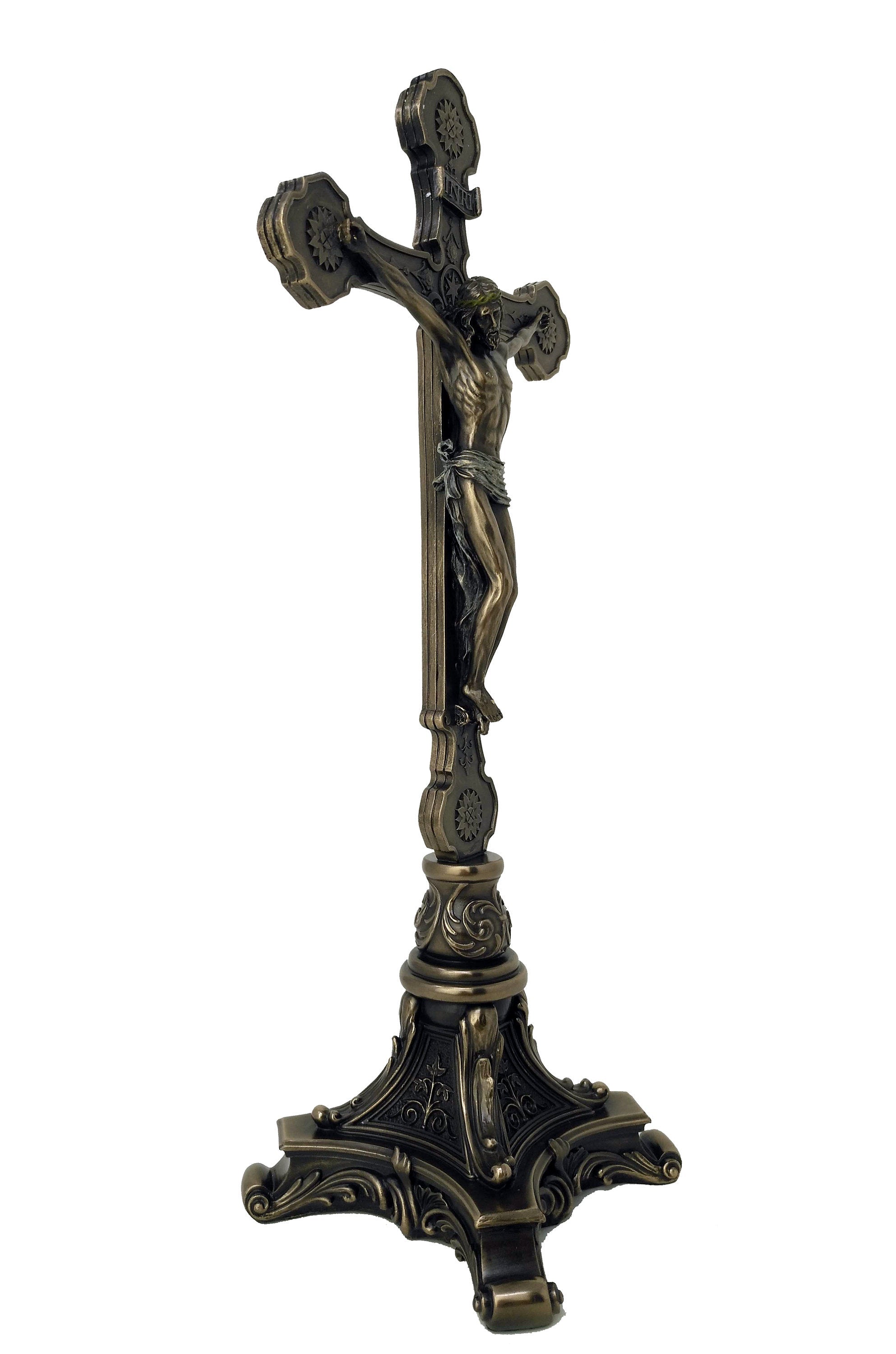 Standing Crucifix - Jesus Christ On Cross Bronze Statue