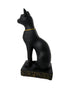 Bastet Statue - Ancient Egyptian Goddess Bastet with Hieroglyphic Base & Scarab Amulet