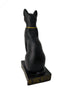 Bastet Statue - Ancient Egyptian Goddess Bastet with Hieroglyphic Base & Scarab Amulet