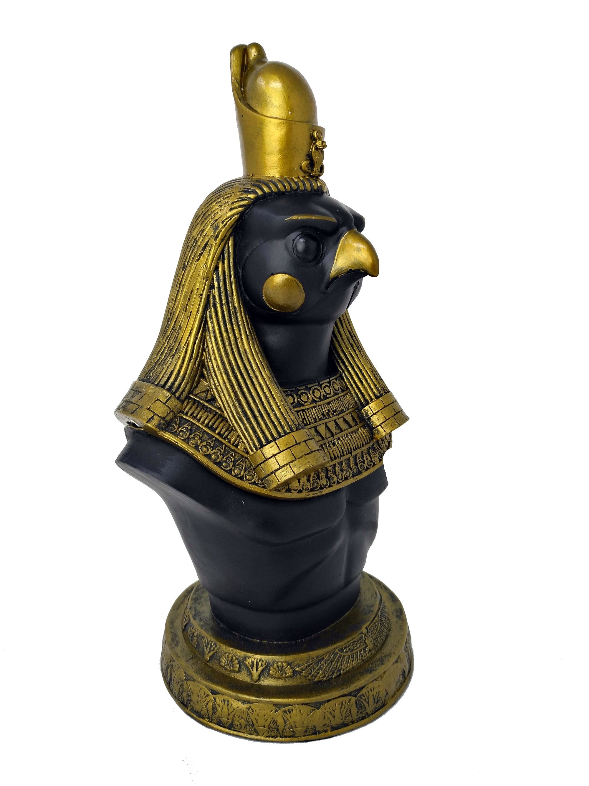 Large Horus Statue Box - Ancient Egyptian God Horus with Statue Trinket Box - Egyptian Home Decor - 10.6 inches / 27cm