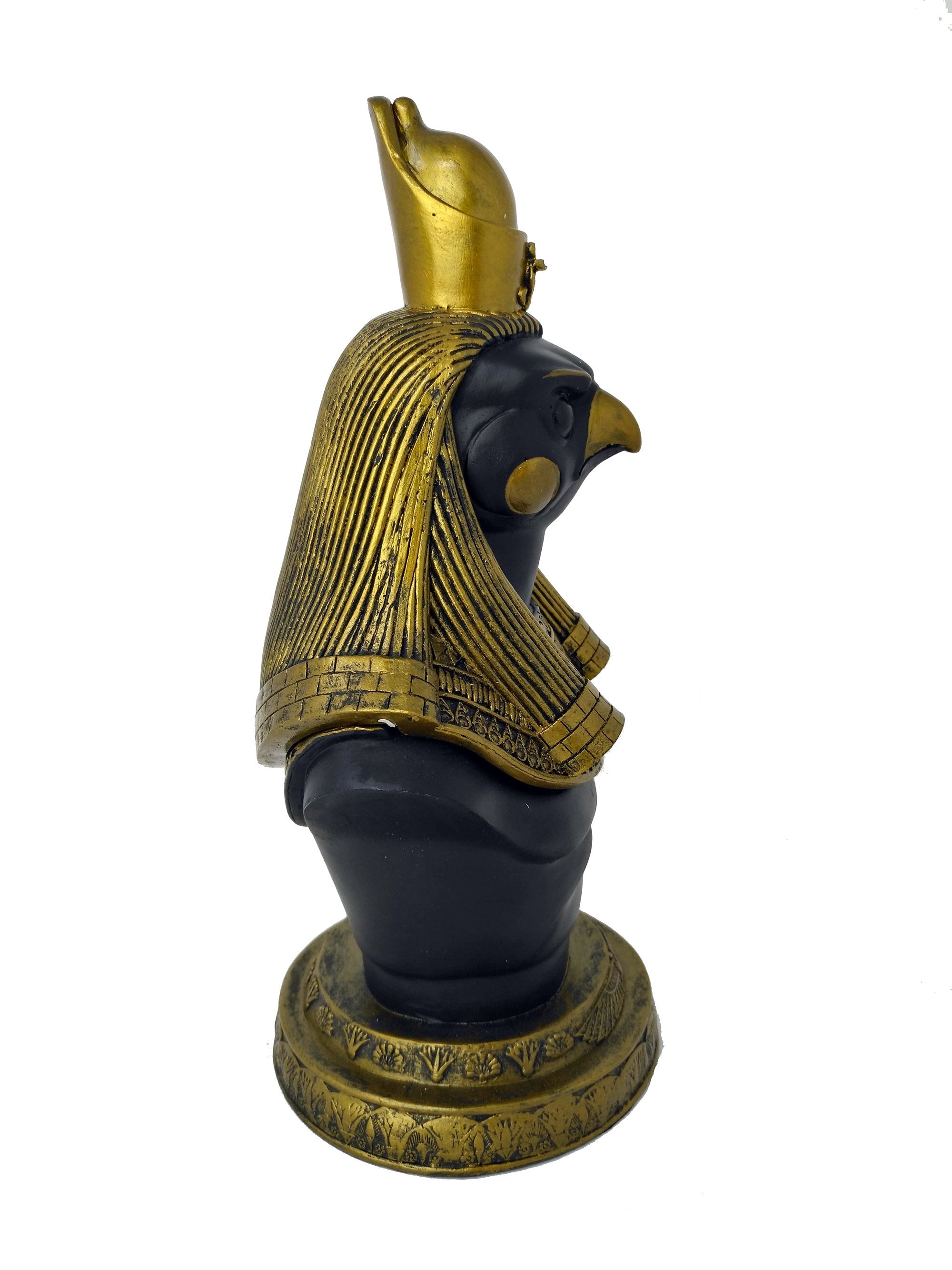 Large Horus Statue Box - Ancient Egyptian God Horus with Statue Trinket Box - Egyptian Home Decor - 10.6 inches / 27cm