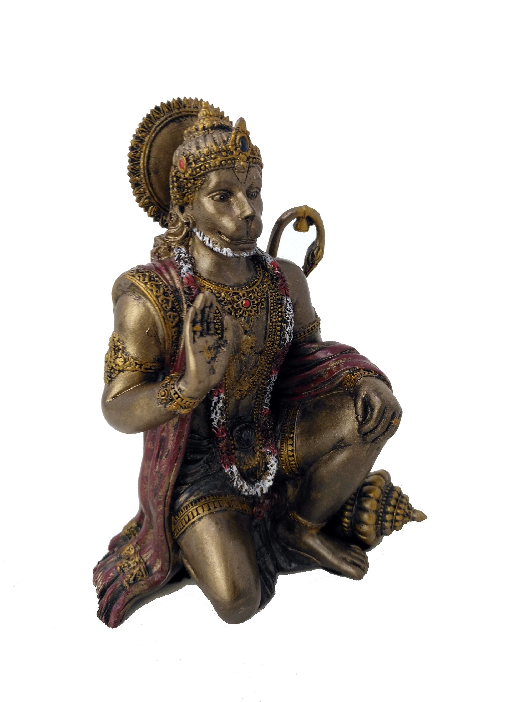 Lord Hanuman Kneeling Statue - God of Strength, Knowledge and Bhakti