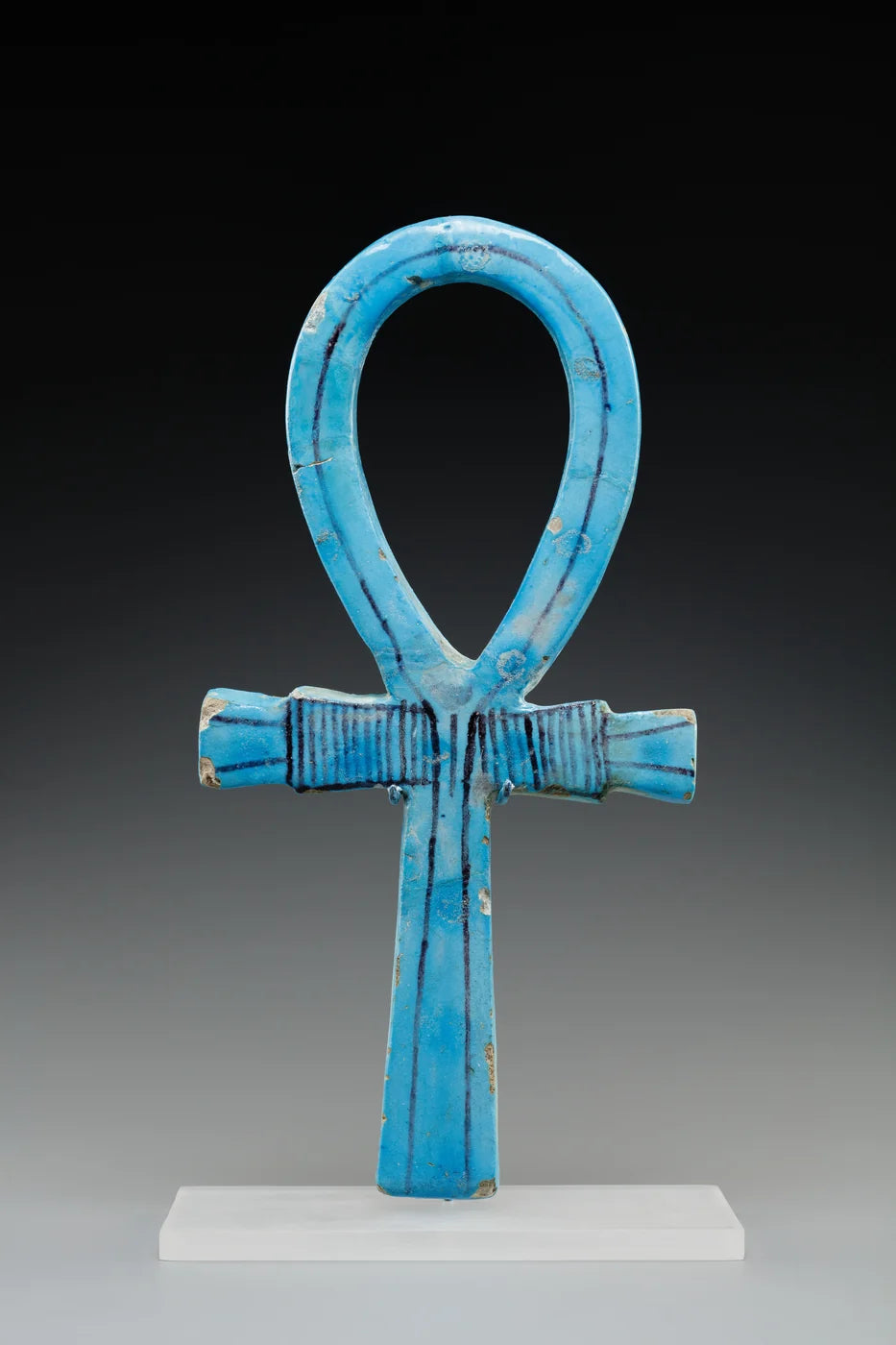 Ceremonial Implement in the Shape of an Ankh; faience.