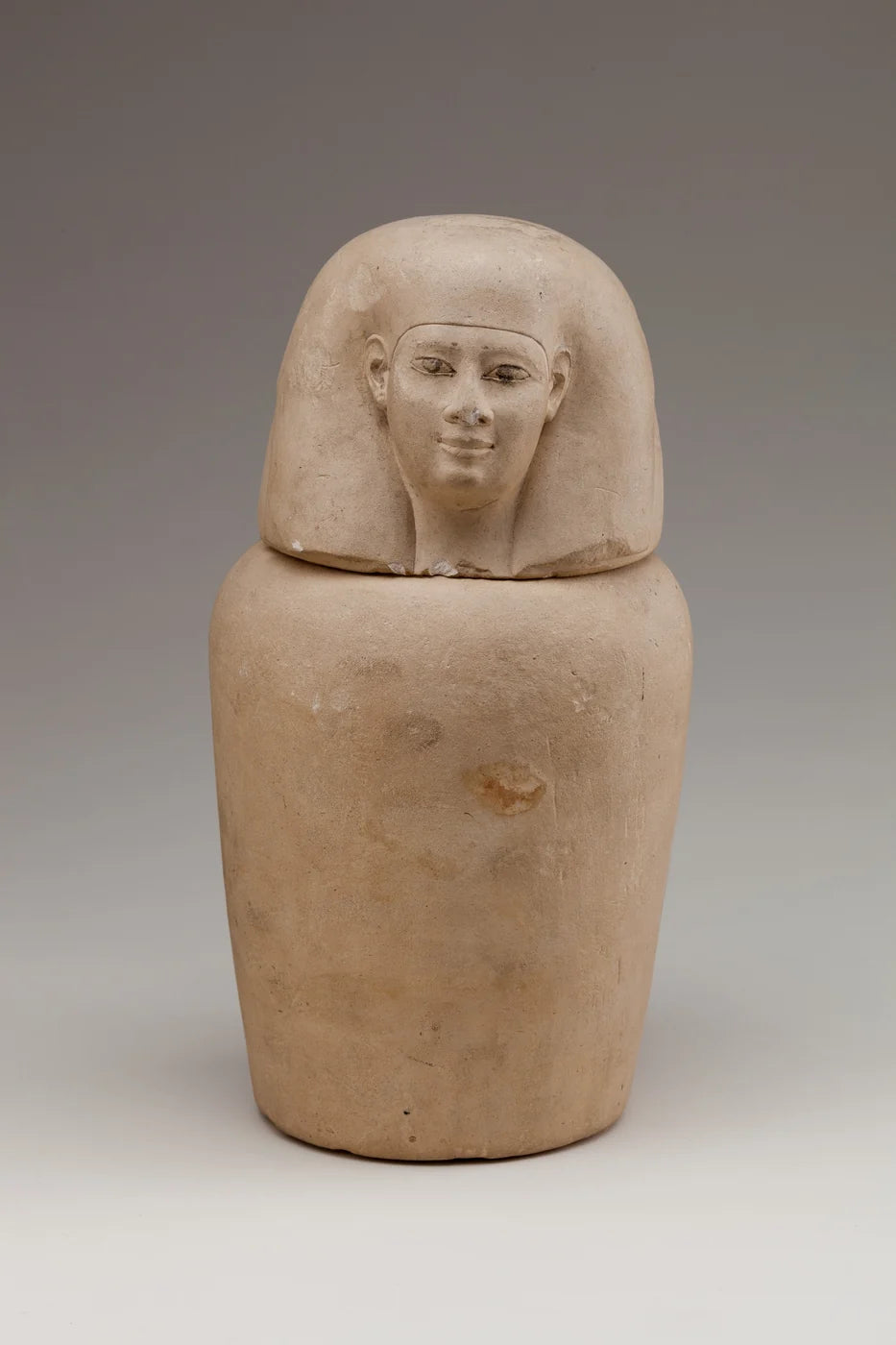 Canopic Jar; limestone, paint.